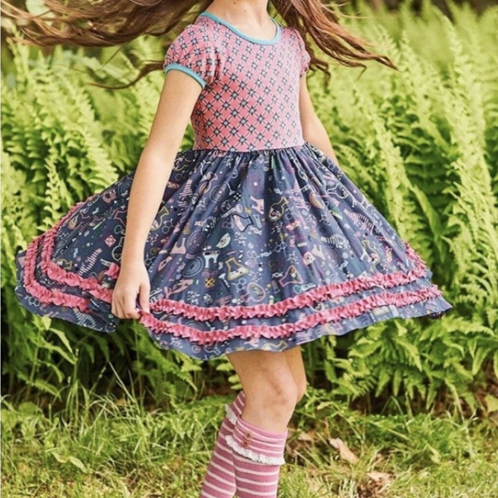 GUC Matilda Jane Big Girls Choose Your Path Hypothesis Science Dress in Pink 8